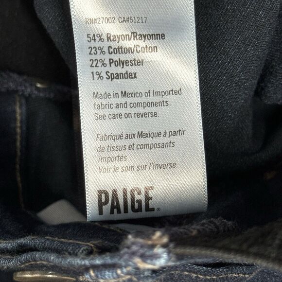 Paige Jeans Womens 2 25" Maternity Blue Skyline Skinny Dark Wash Casual Everyday - Picture 8 of 10